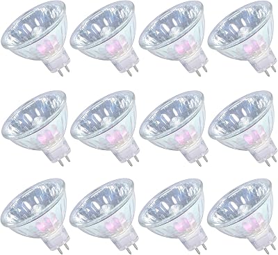 GMY MR16 Halogen 50W 12V GU5.3 Dimmable Light Bulbs 4000h 36° 3000K 12 Pack