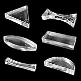 6 PCS Physical Optical Acrylic Convex Concave Lens