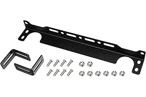 X AUTOHAUX Universal Oil Cooler Mounting Bracket Kit 330mm Aluminum Alloy Engine Oil Cooler Radiator Adapter Kit Oil Cooler Bracket Kit Black Transmission Oil Cooler Mounting Kit