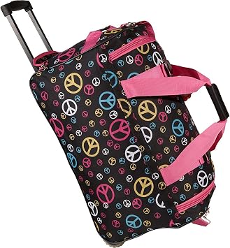 Amazon.com: Valija de viaje con ruedas, de 22 pulgadas, de Rockland,  Peace), PRD322-PEACE