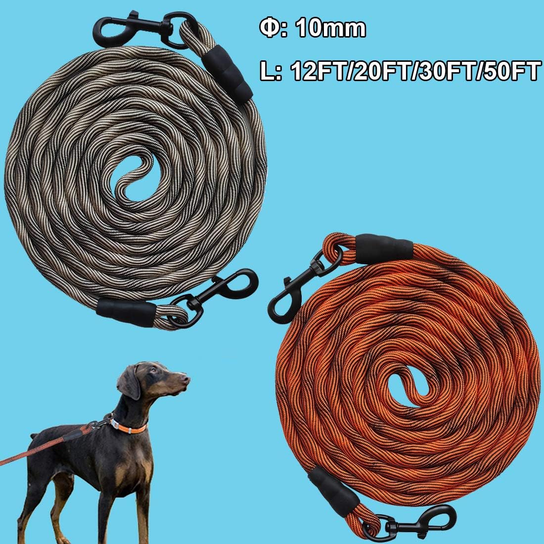 Or Backyard 12ft 20ft 30ft 50ft Recall Training Lead Leash Great