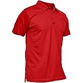 MAGCOMSEN Men's Polo Shirt Quick Dry Performance Short Sleeve Tactical Shirts Pique Jersey Golf Shirt