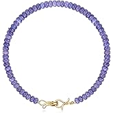 Btysun Gemstone Necklace, Valentines Day Gifts for Her Teens Beaded Necklace Choker Beaded Necklaces for Women Best Friend Birthday Gifts Girlfriend Trendy Stuff 14K Gold Bow Birthstone Bead Jewelry