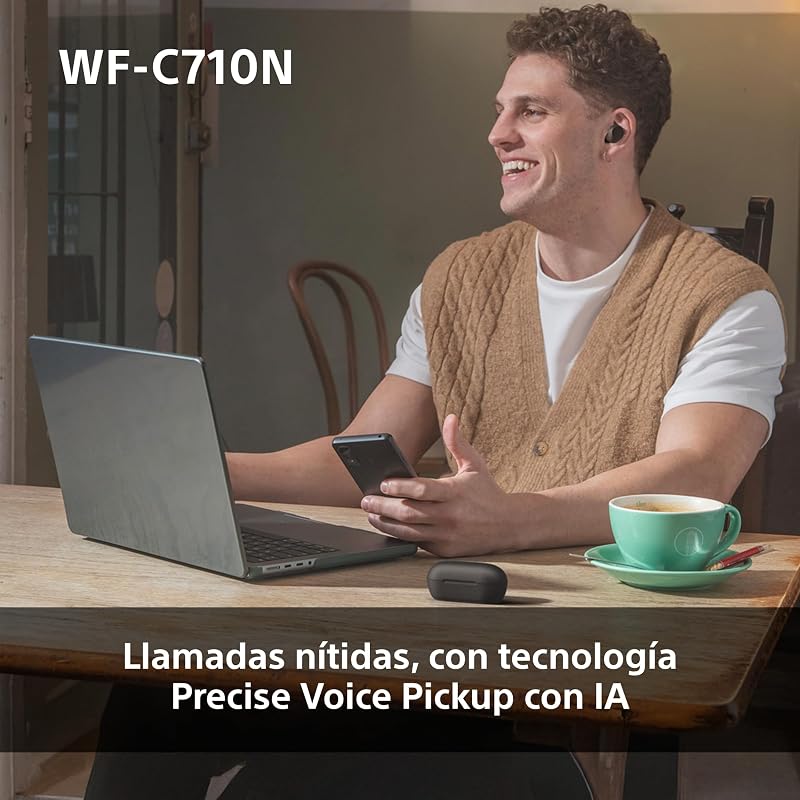 WF-C710N Auriculares Inalámbricos con Cancelación de Ruido, Blanco