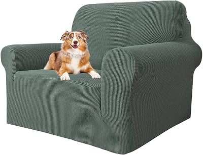 MAXIJIN 1 Seater Chair Slipcover Jacquard Spandex Pea Green