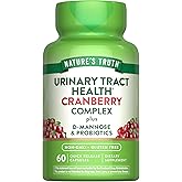Nature's Truth Cranberry Pills | 60 Capsules | Plus D-Mannose & Probiotics | Supports Urinary Tract Health | Non-GMO & Gluten Free Supplement