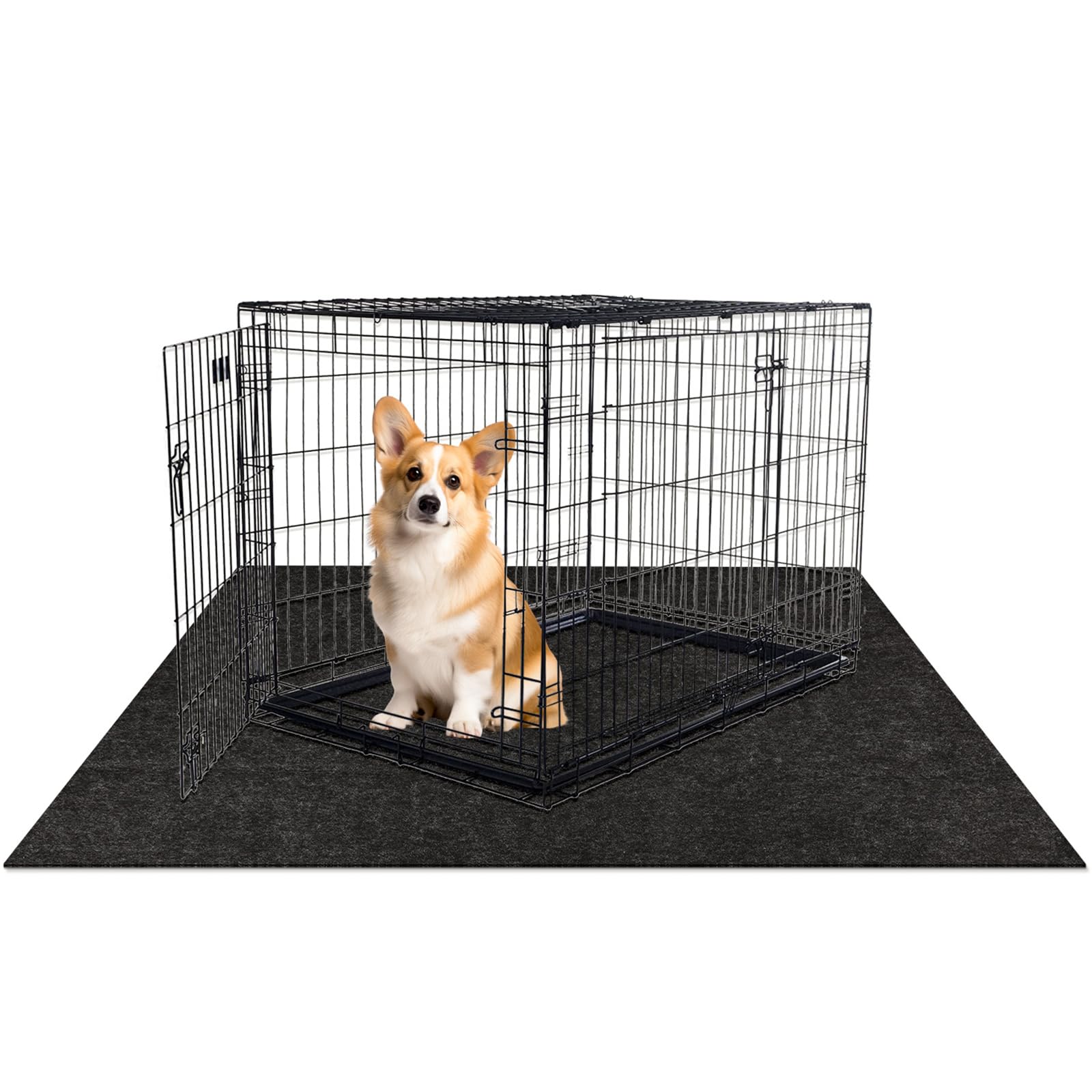 Photo 1 of MODIGT Dog Crate Pad Liner for Kennel Training, 29"×48" Under Pet Cage Mat Absorbs,Waterproof,Non-Slip,Washable Puppy Pee Pad to Protect Floors(Charcoal)