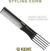 Kent SPC84 5-Prong Styling Fork Comb for Volume, Backcombing Thick Hair view 4