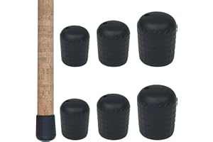 AGOOL Fishing Rod Butt Cushion Silicone Butt Cap End Seat Protector for Fishing Tackle Gear (L/M/S) 3colors 6pcs