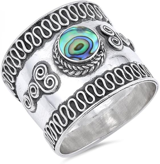 925 Sterling Silver Bali Ring With Stone (R 1/2) Amazon.co.uk Jewellery