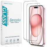 Bencuku (2 Pack) Screen Protector for iPhone 15 Tempered Glass 6.1-inch, Easy to Install, Bubble Free, 9H Hardness