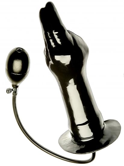 25 x Ø 7,5 cm Knalliger schwarz FF Stretch Fist Pump Hand mit Finger fester faustförmiger innerer Kern