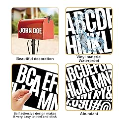 YNHAY 480 Pcs Waterproof 3" Vinyl Alphabet & Number