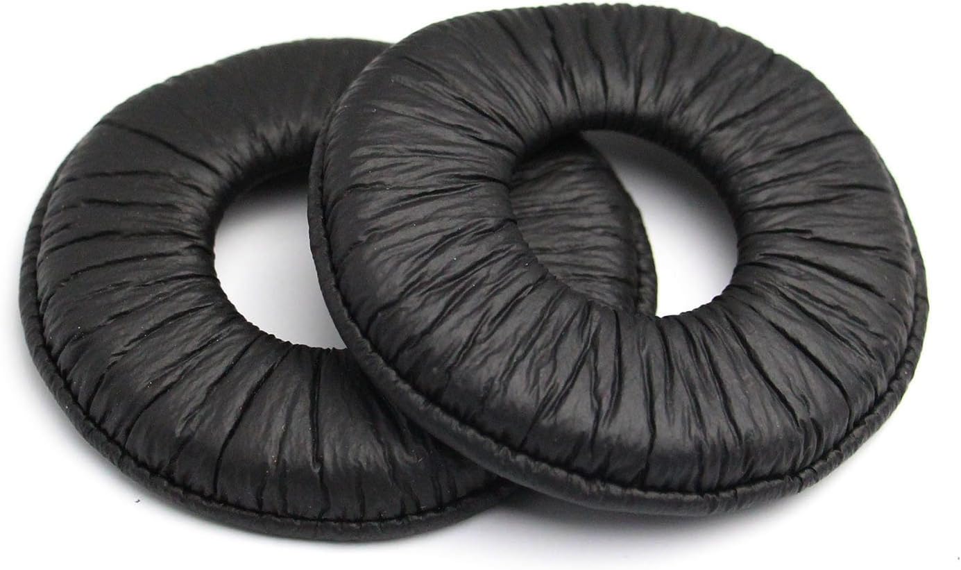 ShineCozy Premium Headphones Earpads Protein Leather Foam Ear Cushions,Headset Ear Pads Spare Replacement Parts (For Sony MDR-V150 V250 V300 V100 70MM Black J-27-Black) - Image 4