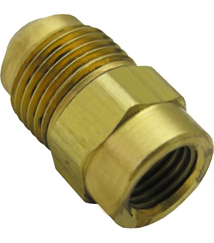 The Hillman Group 58358 Brass Inverted Flare Fitting Conversion Adapter, 5-Pack