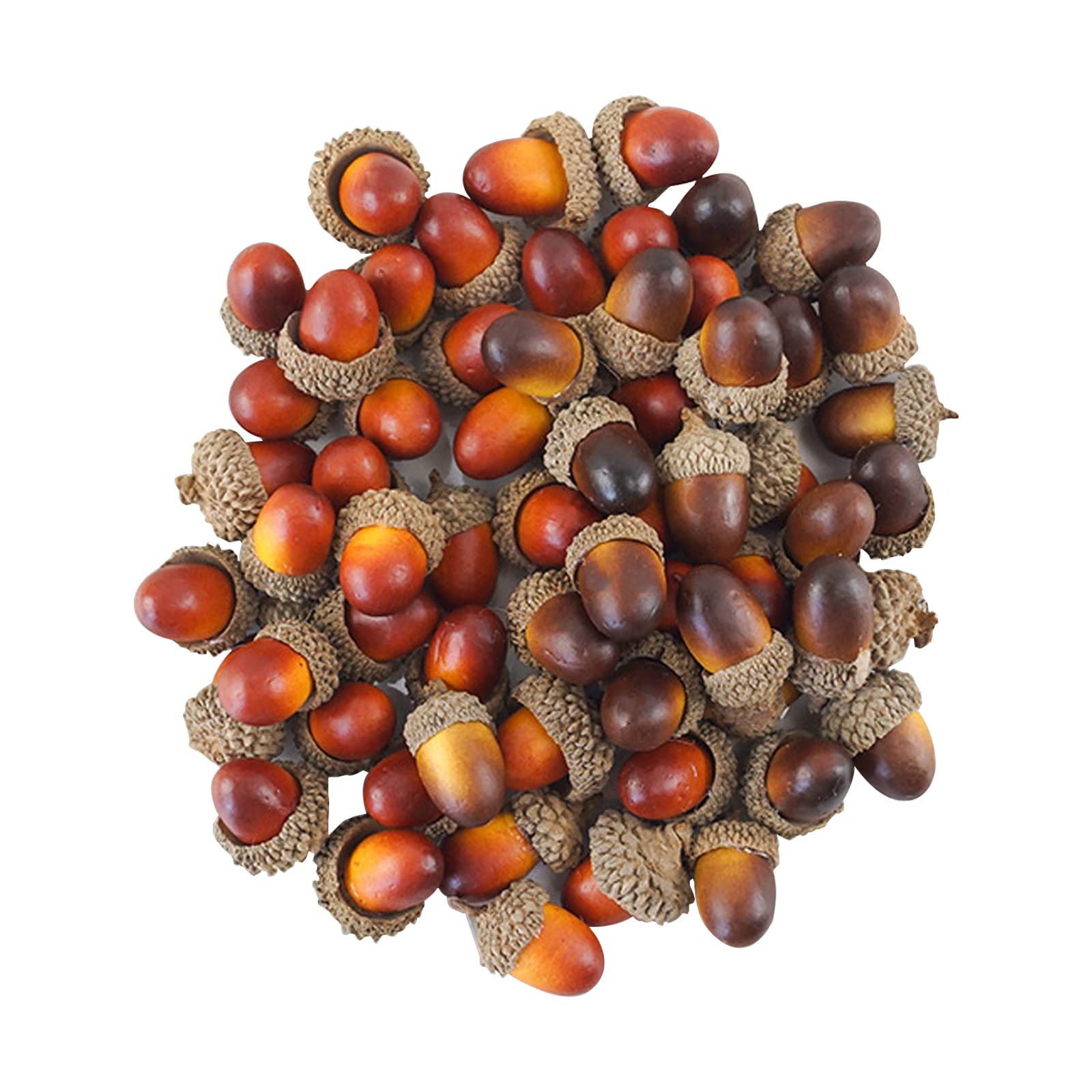 60 Pcs Artificial Acorns Artificial Lifelike Acorn Decors Festival Decoration Props for Craft, Wedding, Festival Party