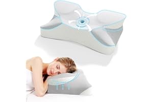 SENNOUL Cervical Neck Pillow for Sleeping - Memory Foam Pillows for Neck and Shoulder Pain, Cooling Side Sleeper Pillow with Ergonomic Contour & Orthopedic Support, for Side Back Stomach Sleepers