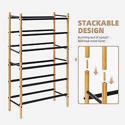STORAGE MANIAC Expandable Shoe Rack, 16 Pairs