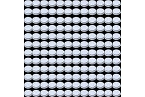Patelai 144 Pieces 38 mm White Growler Caps Lids, Tinplate Metal Screw Caps with White Filling Glue Fits for Most 1/2 and 1 G