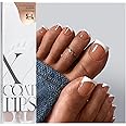 BTArtboxnails XCOATTIPS Toe Nail Tips - Lamp-Curable Real Square Brown Press On Toenails for Women, 150 Soak Off French Tip Toe Nail Extensions in 15 Sizes, Builder Gel & Top Coat Required
