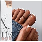 BTArtboxnails XCOATTIPS Press On Toenails, Size S-L, Sharp Square, Brown | Lamp-Curable, 4-Week Wear, Natural Nail Look, Salon Quality Value at Home, Easy-to-Apply for Beginners, 150ct Nail Tips Only