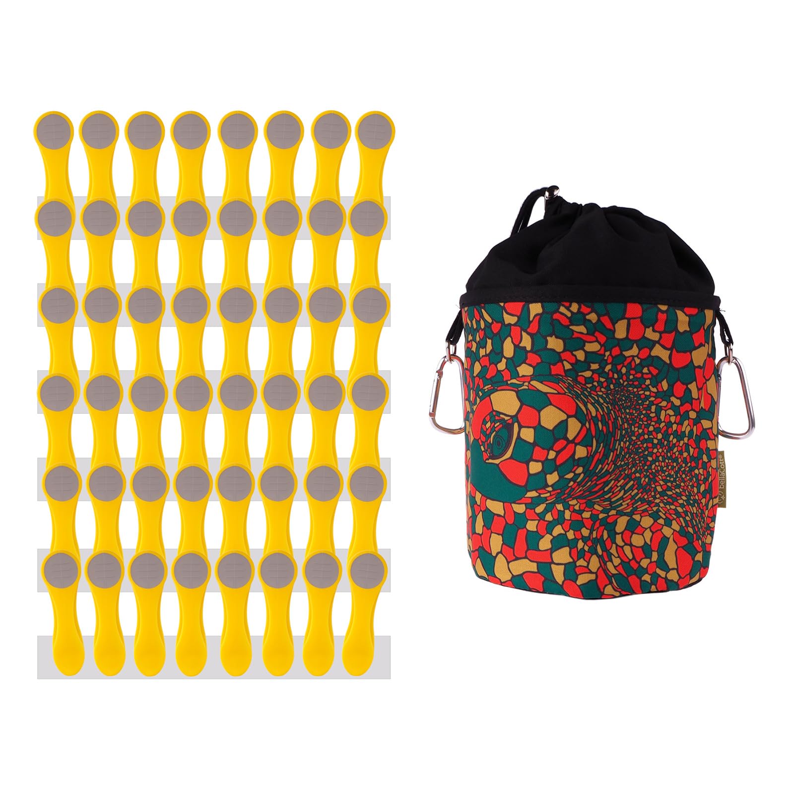 bellaCott Clothes Pegs with Stainless Steel Compression Springs and Soft Grip Yellow Grey 1 bellaCott Turtle Clothes Peg Bag