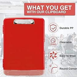 Sooez Clipboard with Storage, High Capacity Nursing
