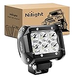 Nilight Led Pods 18W 1260LM Spot Off Road Driving