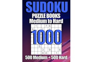 1000 Sudoku Puzzles 500 Medium & 500 Hard: Suduko Puzzle Books For Adults,Brain Games Large Print sudoku,Sodoku Books For Adults with Answers.
