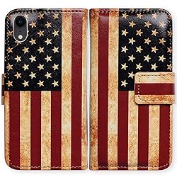 Bcov Case for iPhone XR, Retro American Flag