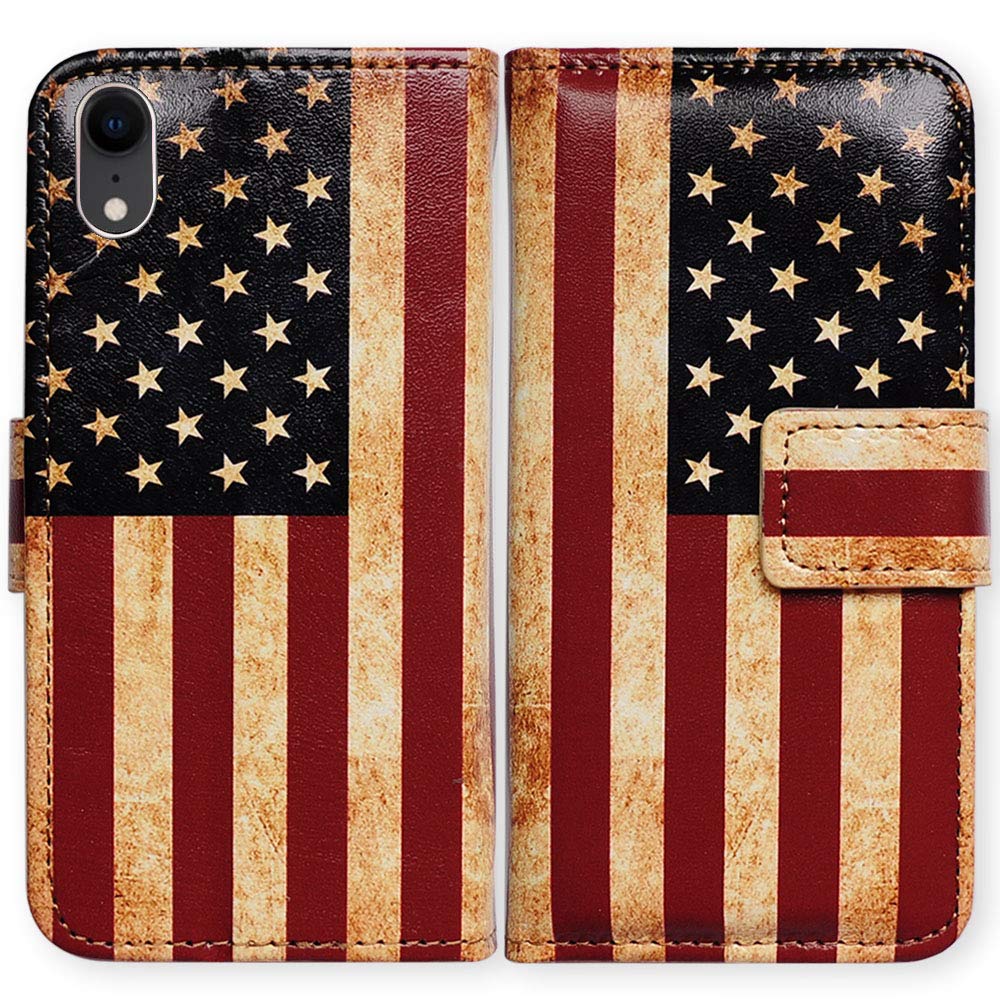 Bcov Case for iPhone XR, Retro American Flag