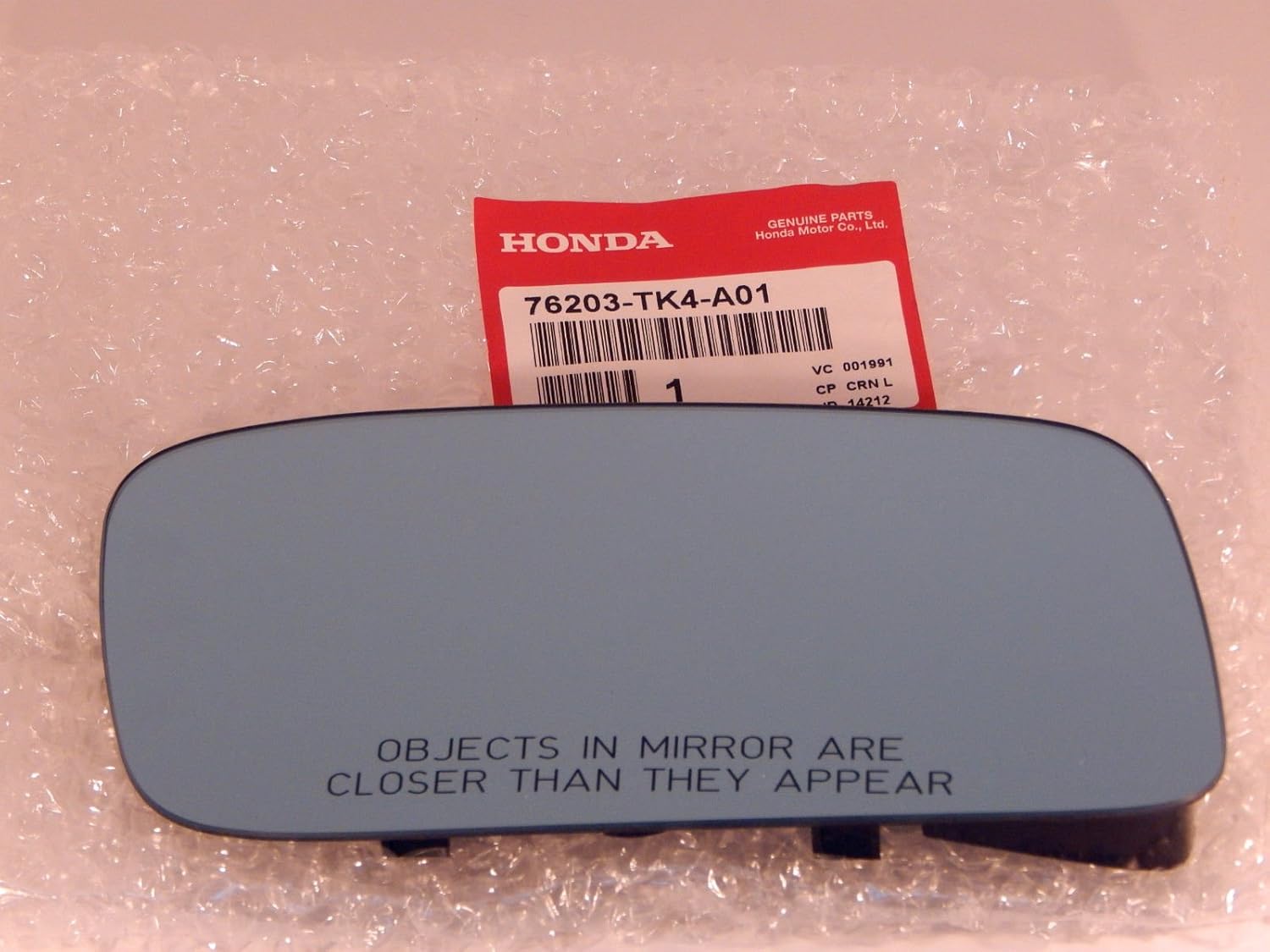 0914 Acura TL Right Passenger Convex Mirror Glass Blue