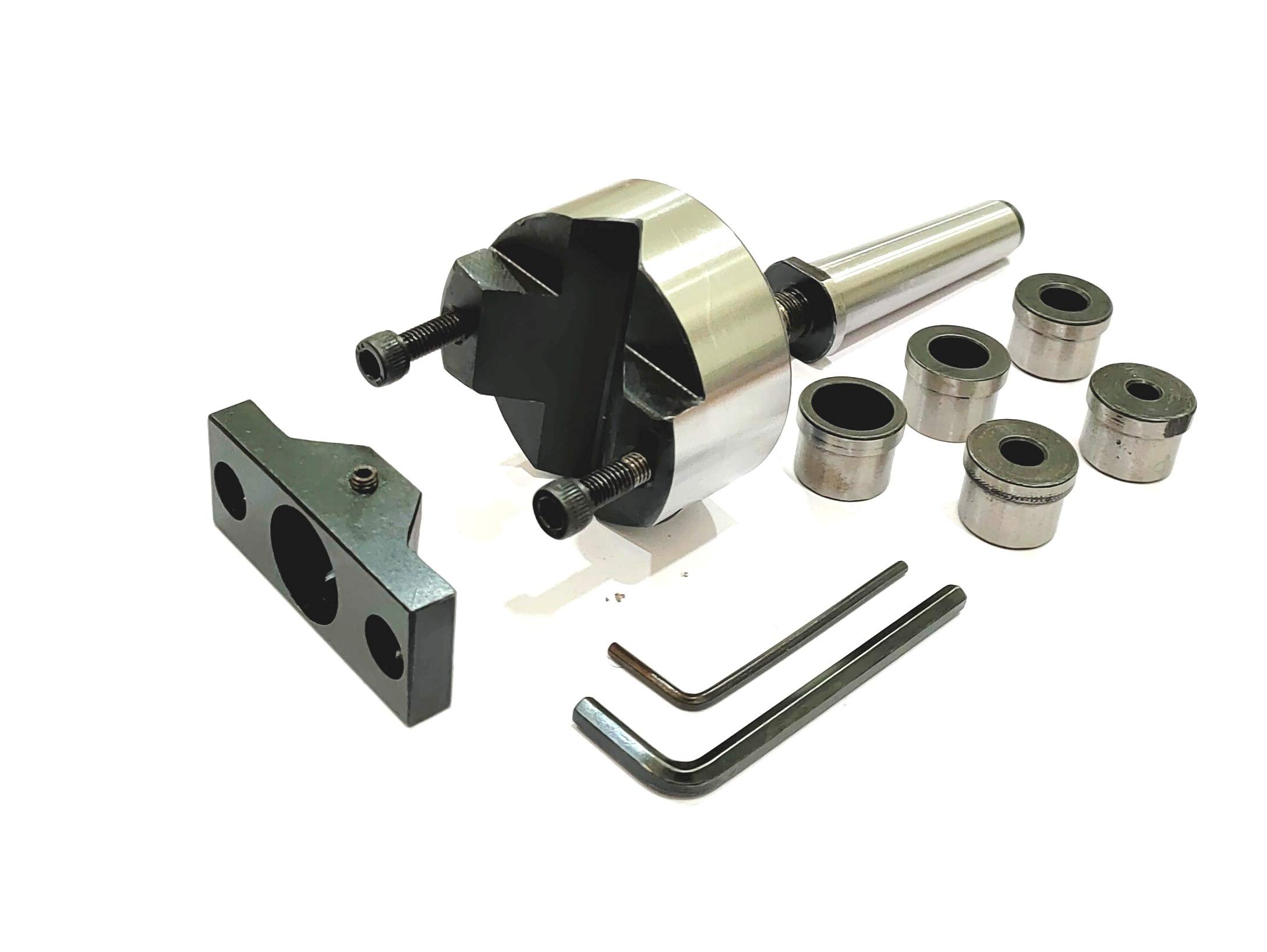 Lathe Tailstock V Adaptor MT2 for Round Bar Drilling-Engineering,Machinist, DIY Tool