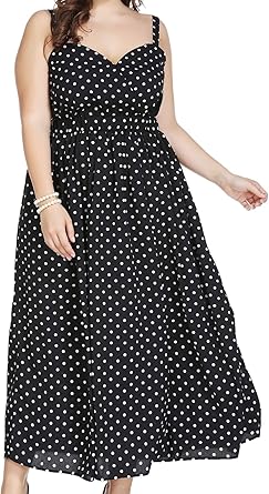 Amazon Com Cenpac Plus Size Women Polka Dot Wrap Slip Sleeveless