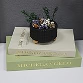 Iemegumi Decorative Fake Books for Coffee Table - Set of 2 Linen Aesthetic Faux Books Decor - Minimalist Keepsake Photo Stora