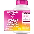 Pink Stork Women's Probiotics for Vaginal Health - 50 Billion CFUs, pH Balance, Urinary Tract, Gut Flora & Immune Health, Digestive Health - Vaginal Odor + Healthy Microbiome - 5 Strains - 30 Capsules