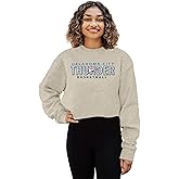 Blue 84 NBA womens Nba Officially Licensed Women's Cropped Crewneck Sweatshirt Oatmeal