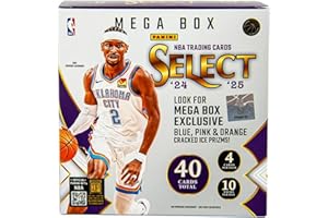 2024–25 Panini Select NBA Basketball Mega Box – Official Trading Cards – Retail Exclusive Blue & Red Prizms, Rookie Cards & Inserts – Sealed Box