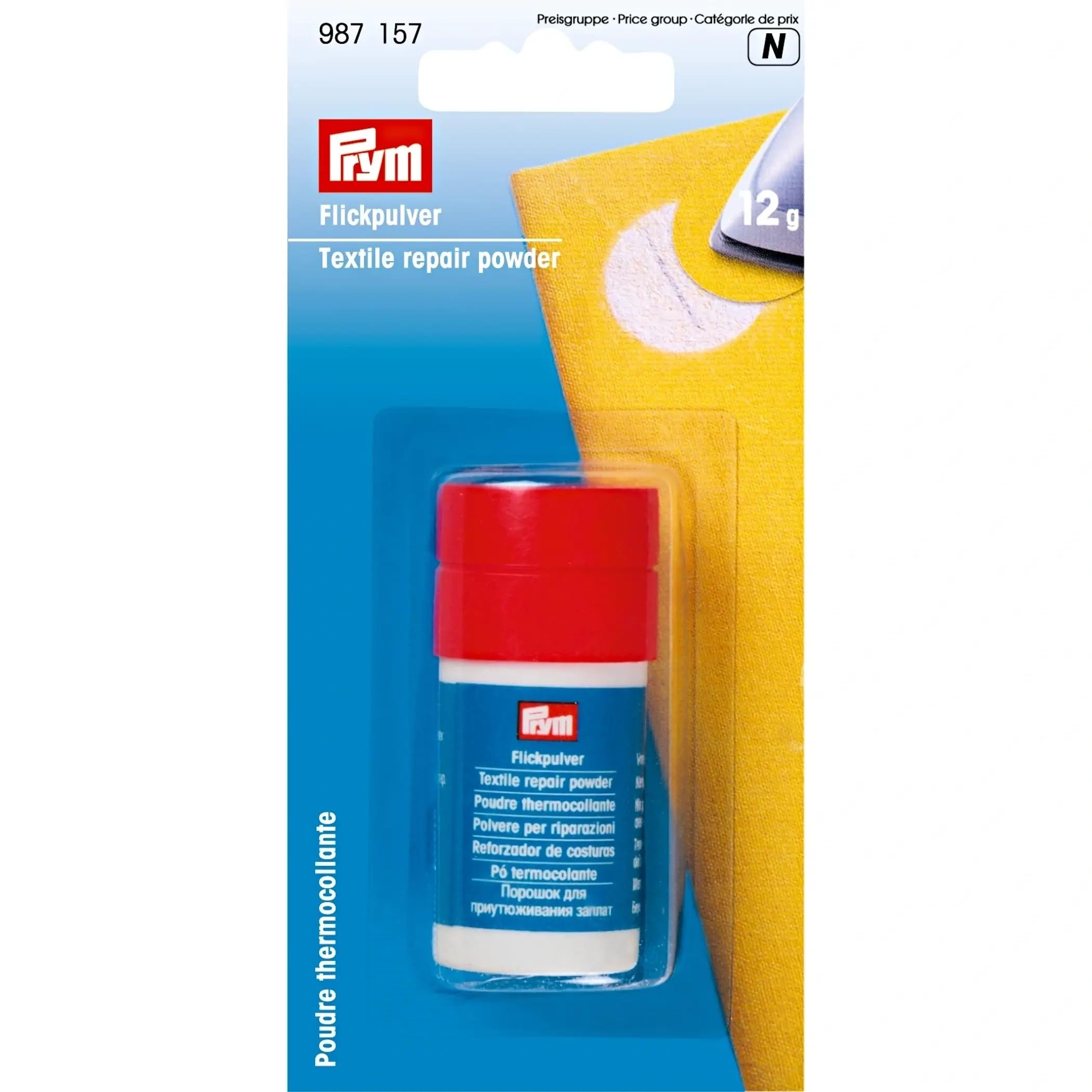 Prym 987157 Heat-Activated Textile Powder, 2 x 1 x 500 cm, White