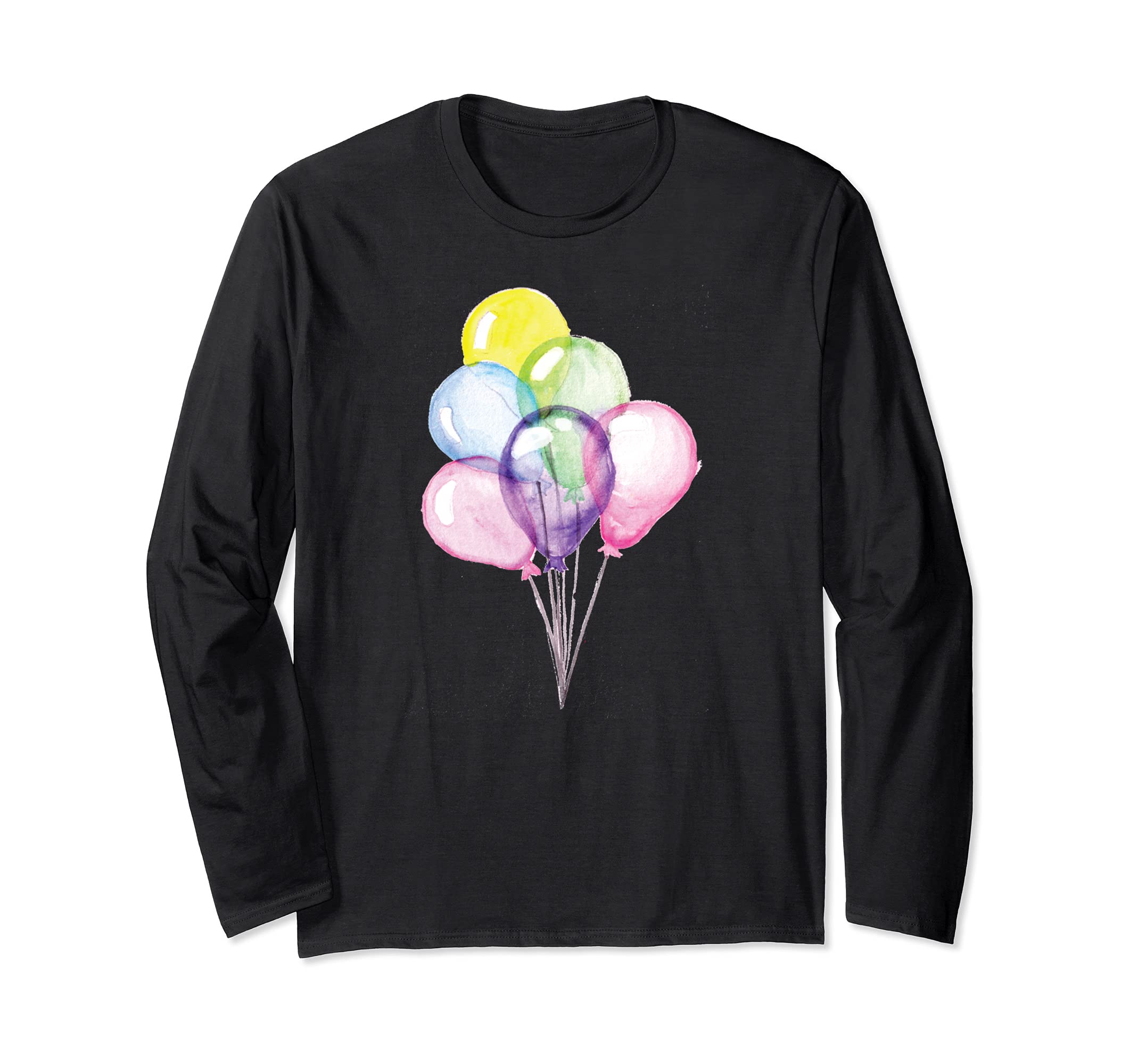 Six Watercolor Balloons Long Sleeve T-Shirt