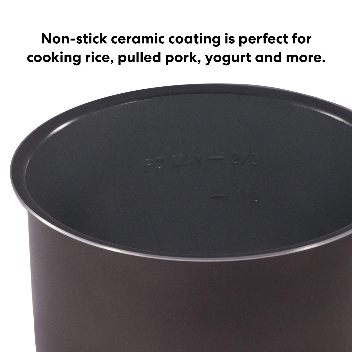Instant Pot Ceramic Interior Cooking Pot 8 Quart, grays