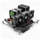 Open Air Acrylic PC Test Bench Case, Transparent Open Frame Computer Chassis for ATX/MATX/ITX Motherboards, Superior Cooling Design, Easy Assembly, DIY Gaming PC Test Platform