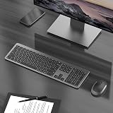 Seenda Wireless Keyboard and Mouse SK38-3 Ultra Slim USB UK Layout Black Gray view 8
