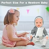 Aolso Baby Doll Clothes 14-18 Inch Hooded Jumpsuit with Coat Hanger Elephant view 6