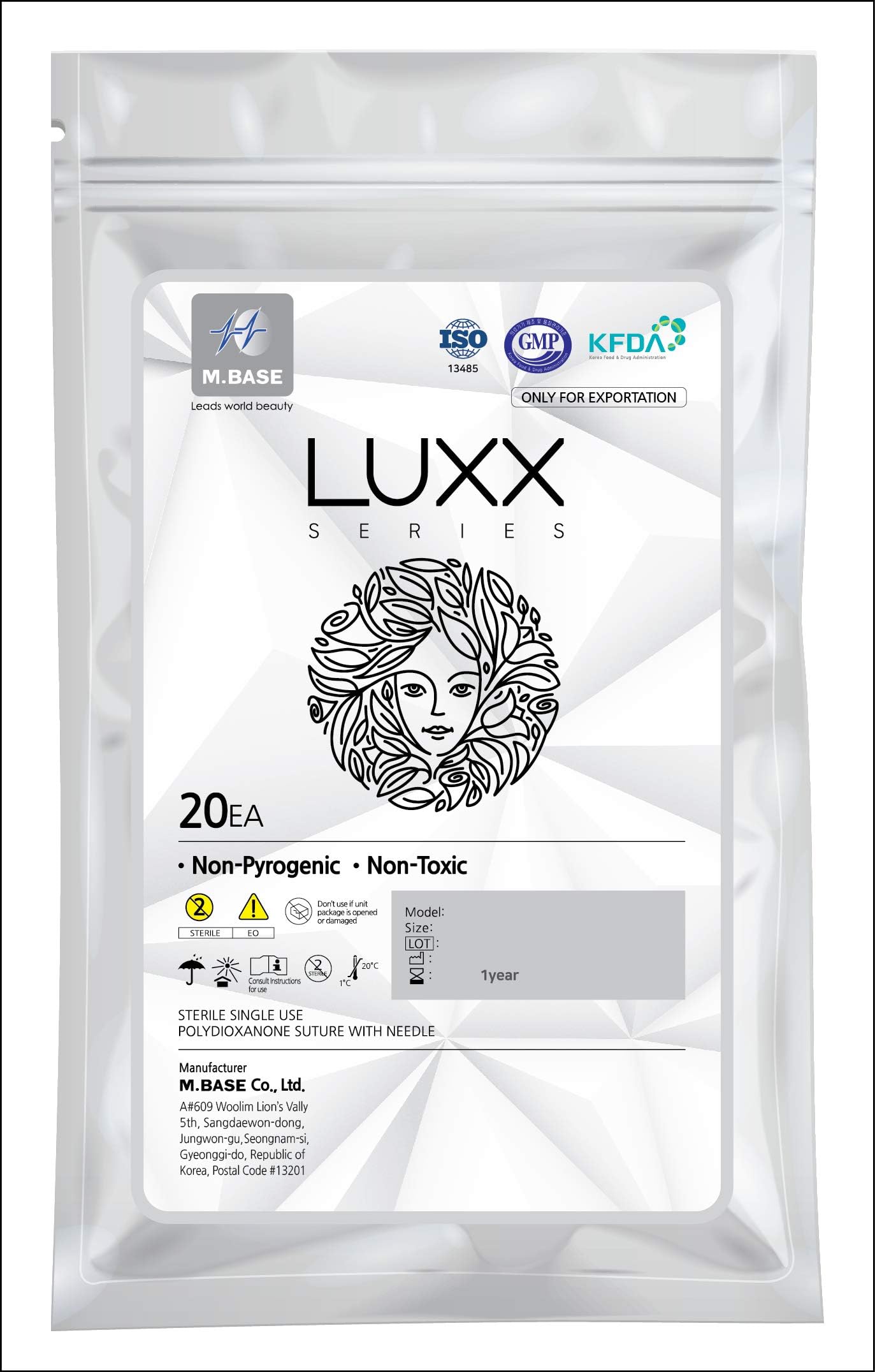 Luxx CL PLLA Thread/Blunt L-Type/Cog Type/Face Lifting/ 20Pcs/Korea Made (18G100mm)