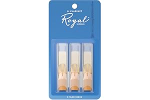 RICO D’Addario Woodwinds - Royal Bb Clarinet Reeds - B Flat Clarinet Reeds - Reeds for Clarinet - Clarinet Bb Reeds - Strong Spine - Filed Cut - Strength 3.0, 3-Pack