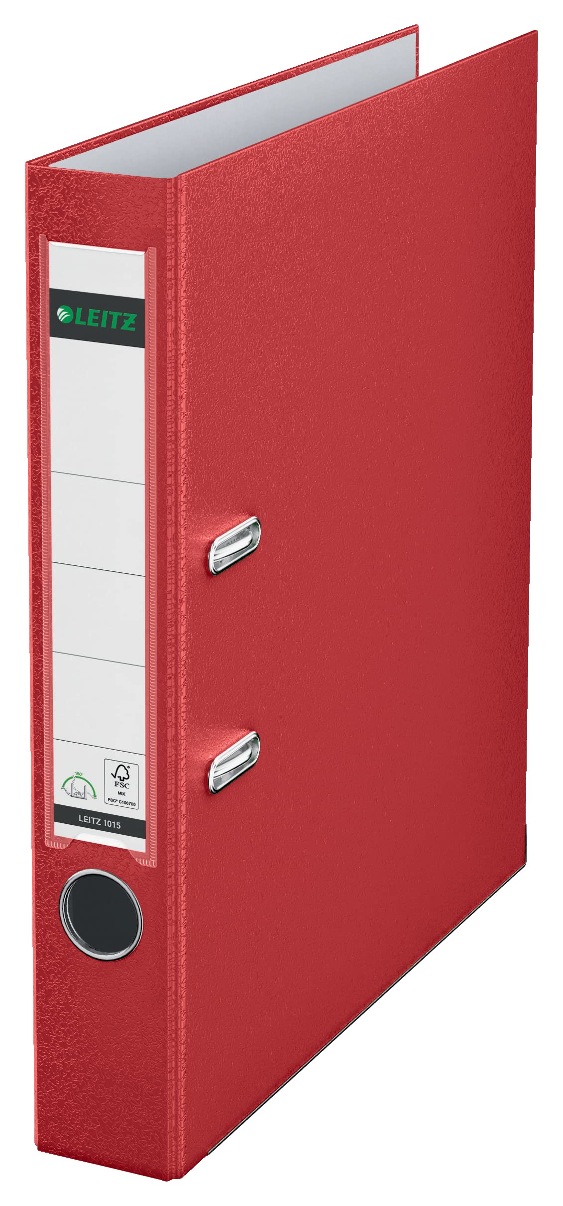 Leitz Lever Arch File, Red, A4, 50mm Width, Plastic, 10155025