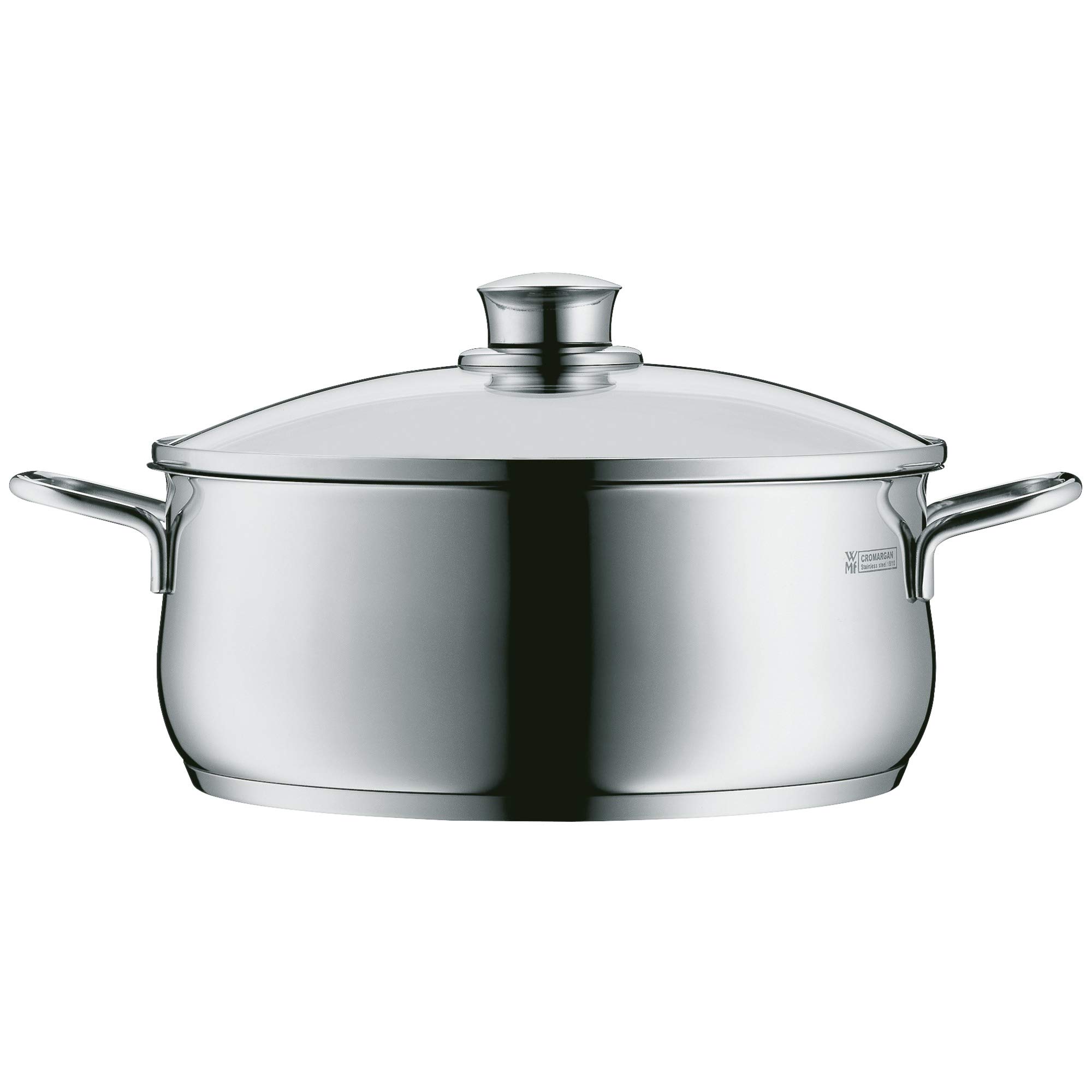 WMF Diadem Plus Low Casserole with Lid, 18/10 Stainless Steel, 24 cm