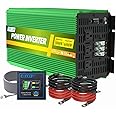 EDECOA 3000W Pure Sine Wave Power Inverter 3000 Watts DC 12V to 110V 120V AC Solar Inverter with 3 Outlets and AC Terminal Block with Remote Controller