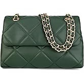 Gladdon Quilted Crossbody Purses for Women Small Ladies Shoulder Bags with Chain Trendy Clutch Purse Cute Designer Bag